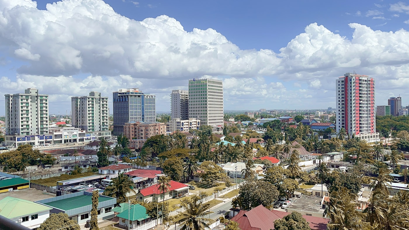 Masaki and Victoria Plaza skyline in Dar es Salaam